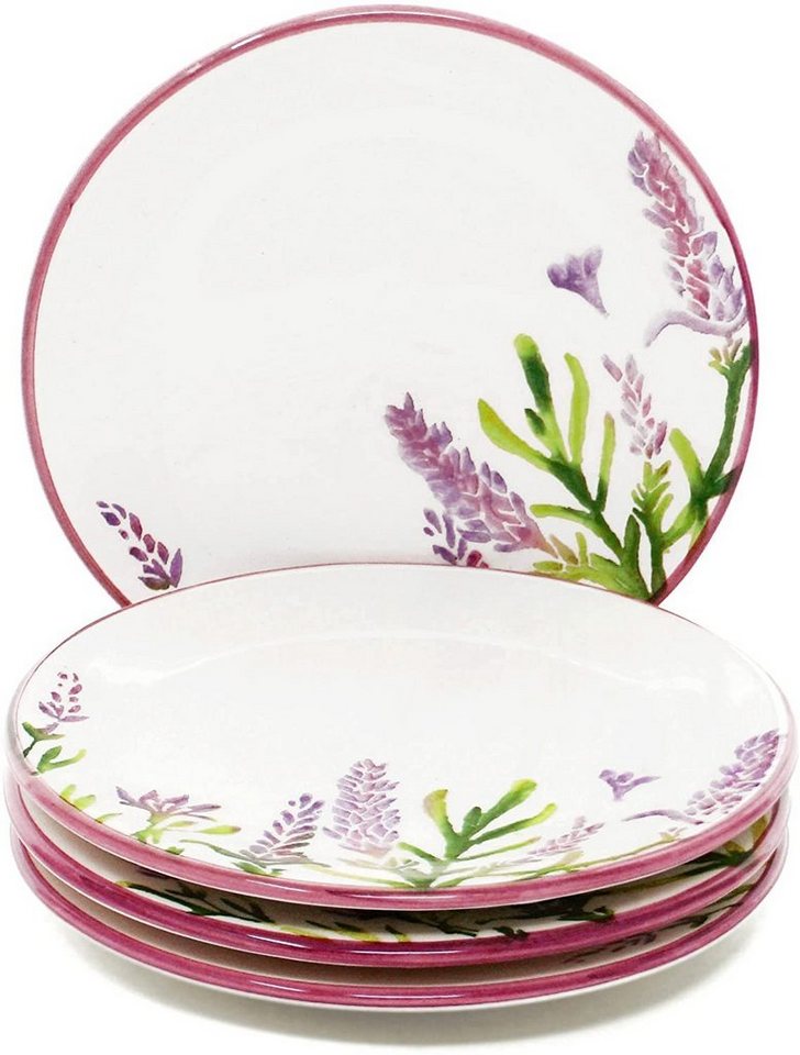 Lashuma Teller Lavendel, (4 St), Keramik Set aus kleinen Esstellern, Servierplatten rund Ø 15 cm von Lashuma