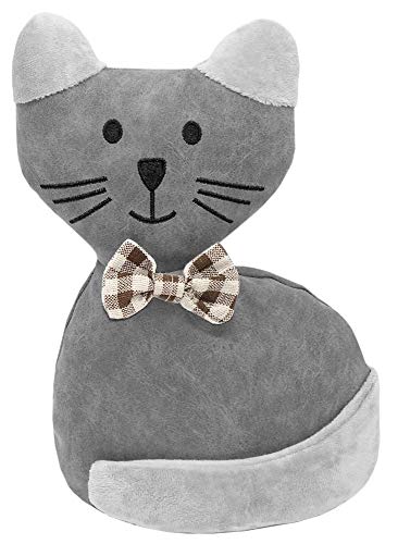 Lashuma Türsack Bodenstopper Tommy, Türstopper Katze Grau, Kinderzimmer Türhalter 25 cm von Lashuma