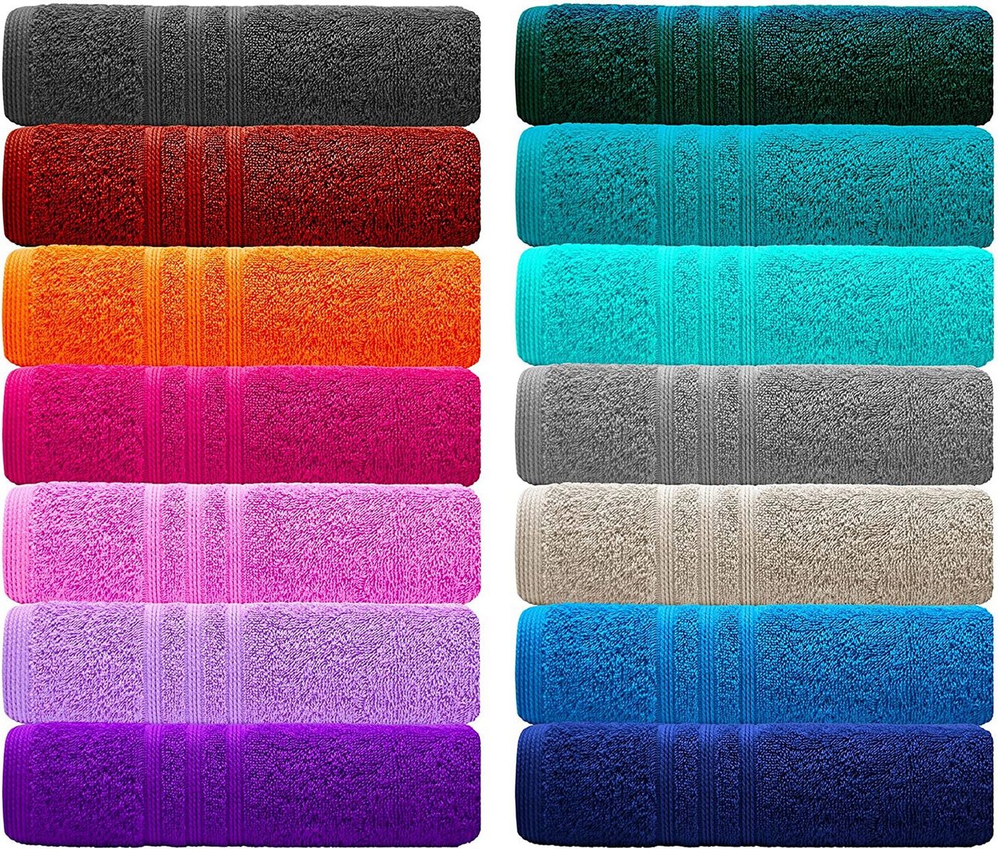 Lashuma Waschhandschuh London, (Set, 4-St), Saugstarkes Handtuchset grau 16x21 cm von Lashuma