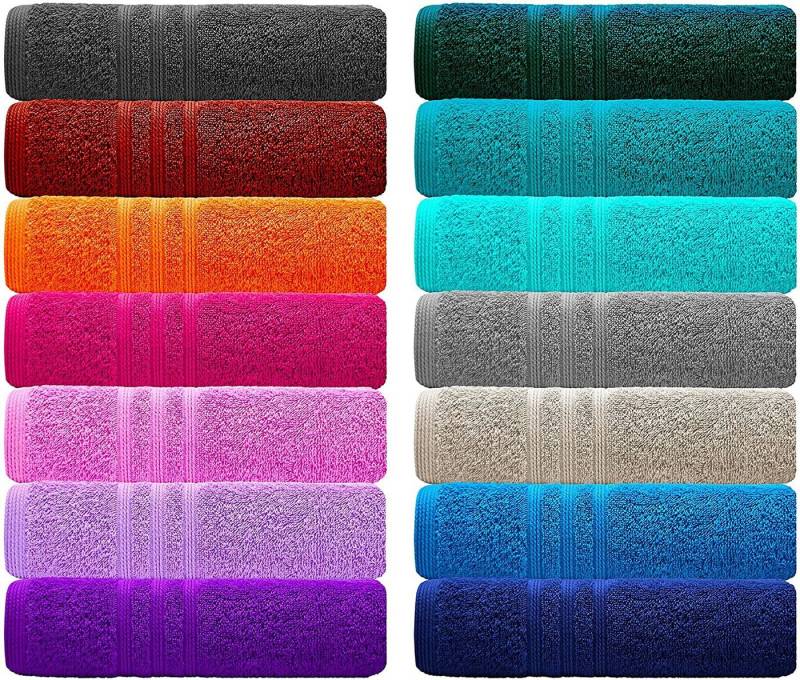 Lashuma Waschlappen London, (Set, 6-St), Flauschige Gästetücher 30x30 cm grau von Lashuma