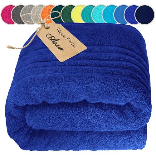 Lashuma XXL Handtuch groß 80x220 cm, London Frotteetuch Sauna für Damen und Herren Blau - Azur von Lashuma