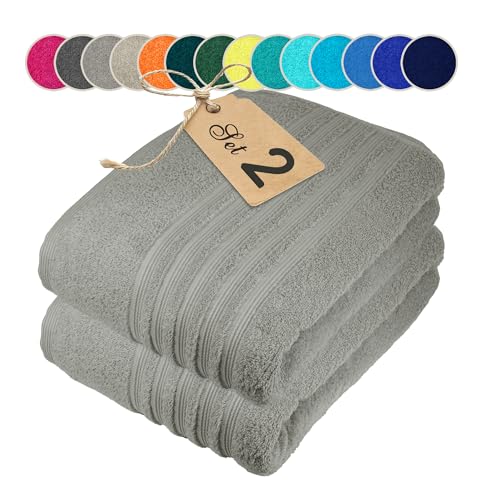 Lashuma XXL Saunahandtuch 80x200 cm, London Liegetuch Set groß, Saunatuch Männer Stein - Grau Lashuma XXL Saunahandtuch 80x200 cm, London Liegetuch Set groß, Saunatuch Männer Stein - Grau von Lashuma