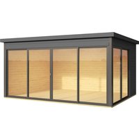 LASITA MAJA Gartenhaus "DOMEO 4 CARBONGRAU/ANTHRAZIT" Fundamentmass 4180 x 3219, Carbongrau von Lasita Maja