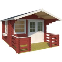 LASITA MAJA Gartenhaus "Lola 2, Schwedenrot", (Set), mit Terrasse und Geländer von Lasita Maja