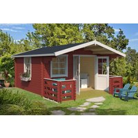 LASITA MAJA Gartenhaus "Luna 2, Schwedenrot", (Set), mit Terrasse und Geländer von Lasita Maja