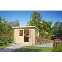 LASITA MAJA Gartenhaus "San Jose 230", Blochbohlenhaus 28mm, Fundamentmass 2750x2300, Naturbelassen von Lasita Maja