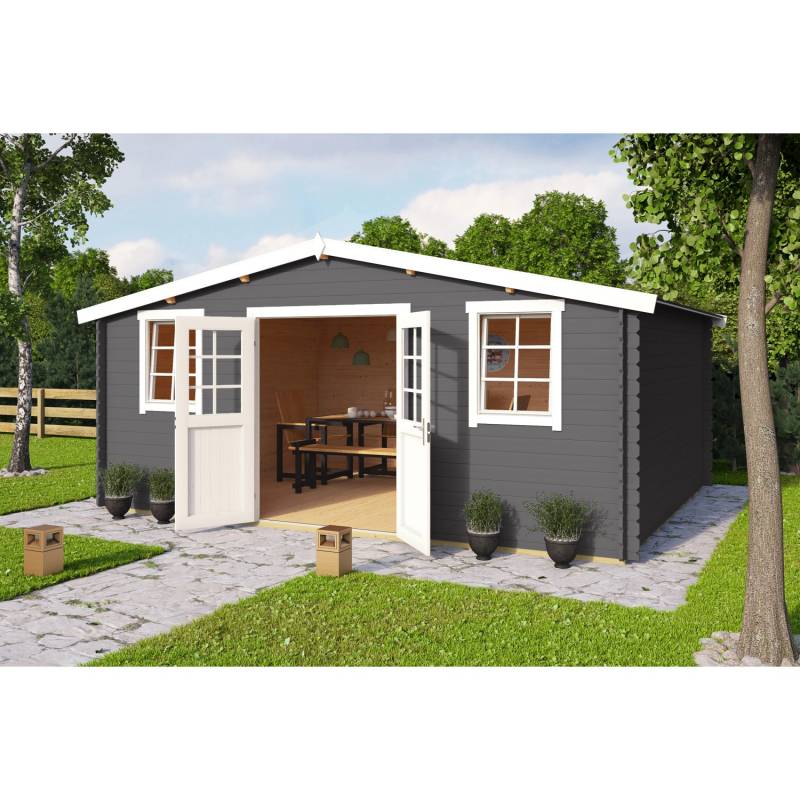 Lasita Holz-Gartenhaus Wels 5 Carbongrau 548,8 cm x 420 cm Lasita Holz-Gartenhaus Wels 5 Carbongrau 548,8 cm x 420 cm von Lasita