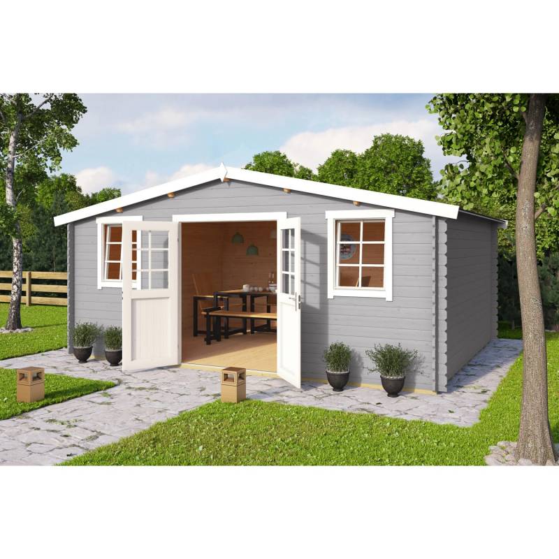 Lasita Holz-Gartenhaus Wels 5 Lichtgrau 548,8 cm x 420 cm Lasita Holz-Gartenhaus Wels 5 Lichtgrau 548,8 cm x 420 cm von Lasita