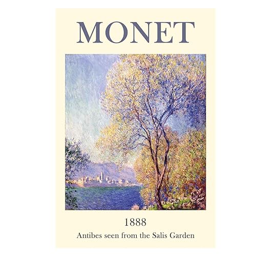 Canvas Poster by Claude Monet Wandbild Leinwandbild mit Kunstdruck Leinwand Kunst Aesthetic Bilder Stilvolle Kunstdrucke für Wohnzimmer Büro Heimdekoration(Ungerahmt,（50x70cm） 20x28inch) von Lasite