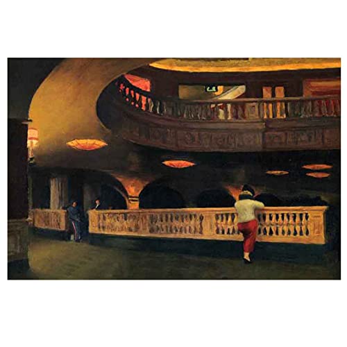 Edward Hopper《Sheridan Theater》Wand Kunst Gemälde Wand Leinwand Kunst Poster und Drucke Wand Kunst Bilder für Wohnzimmer Hause decor（20x30cm） 8x12inch,Ungerahmt von Lasite