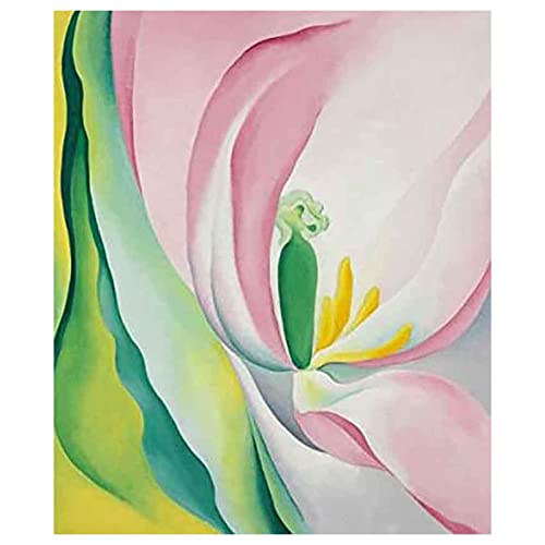 Georgia O'keeffe《Rosa Tulpe》Leinwand WanddekorationBild für Schlafzimmer Büro Wohnkultur Kreatives Geschenk Drucke Gedruckt Malerei Wohnzimmer Wand Kunst（50x60cm）20x24inch,Ungerahmt) von Lasite