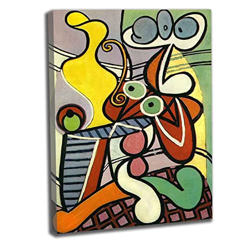 Pablo Picasso,1931 Grande nature,Leinwandbilder Kunstdruck Bilder Reproduktion Leinwanddruck Bilder Leinwand Gemälde Wanddekoration gerahmt fertig zum Aufhängen（65x91cm）26x36inch,Gerahmt) von Lasite