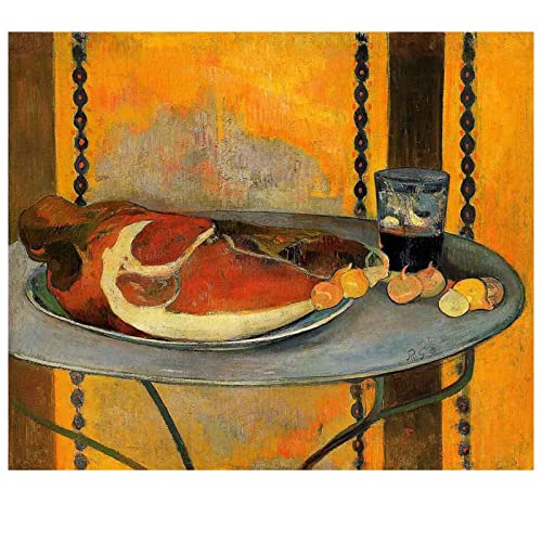 Lasite Paul Gauguin《Der Schinken》Leinwandbilder Impressionismus Kunstdruck Bilder Reproduktion Leinwanddruck Bilder Leinwand Gemälde Wanddekoration Wandbild（40x48cm） 16x19inch,Ungerahmt von Lasite