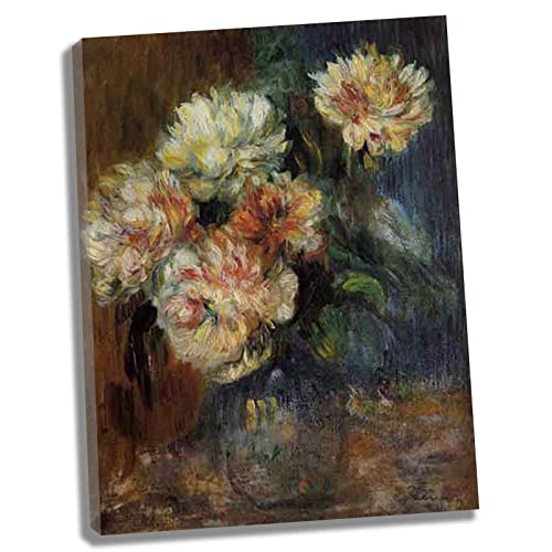 Pierre-Auguste Renoir《Vase mit Pfingstrosen》Leinwandbilder Kunstdruck Bilder Reproduktion Leinwanddruck Bilder Leinwand Gemälde Wanddekoration gerahmt fertig zum Aufhängen(Gerahmt,50x65cm20x26inch von Lasite