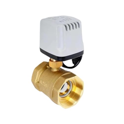 1 Stück 1/2 Zoll 3/4 Zoll 1 Zoll 2 Zoll IP65 Wasserdichter motorisierter Kugelhahn 3-Draht 2 Steuerung Messing elektrischer Metallmotor mit großem Drehmoment(1-1/4",220VAC CR04) von Lasitech