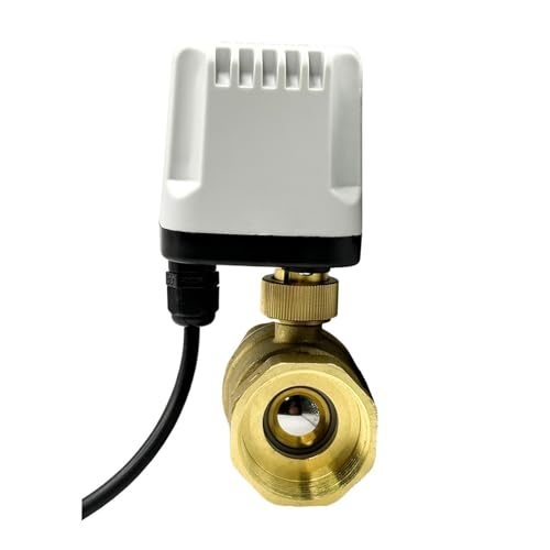 1 Stück 1-1/4 Zoll IP65 wasserdichter motorisierter Messing-Kugelhahn 220 V 12 V 24 V 3-Draht 2 Steuerung Elektrischer Metallmotor mit großem Drehmoment(12VDC) von Lasitech