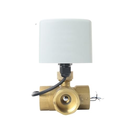 1 stück 1/2 "3/4" 1 "2" Dreiwege-motorisierter Kugelhahn 220 V 12 V 24 V 3-Draht 2 Steuerung Elektrischer Messing-Kugelhahn mit großem Drehmoment(1/2",24VAC) von Lasitech