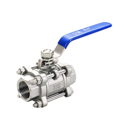 1 stück 1/2 "3/4" 1 "2" Edelstahl BSP Gewinde Kugelhahn Dreiteilig DN15 DN20 DN25 DN32 DN40 DN50(1/2",SS316) von Lasitech