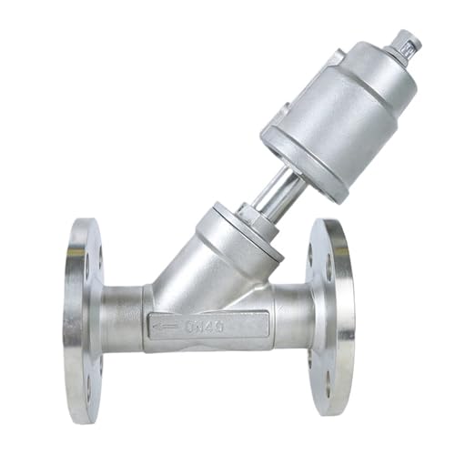 1 stück 1-1/2 "304 Edelstahl Pneumatische Flansch Winkel Sitz Ventil(Double acting) von Lasitech