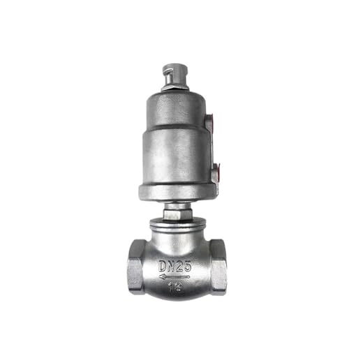 1 stück 1 "Alle Edelstahl T Typ Pneumatische Gewinde Globe Ventil Winkel Sitz Wasser Taille Trommel(Single Acting) von Lasitech