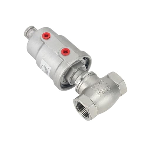 1 stück 3/4 "Edelstahl T Typ Pneumatische Gewinde Kugelventil Winkel Sitz Wasser DN20 Taille Trommel(Single Acting) von Lasitech