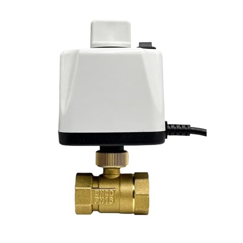 1 stück 3/4 "Normalerweise Geschlossen/Offen Motorisierte Kugelhahn 220 V 12 V 24 V 2-Draht Messing Elektrische Mit Manuelle Schalter(Normally Closed,110VAC) von Lasitech