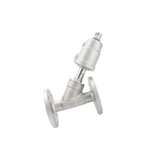 1 stück DN25 304 Edelstahl Pneumatische Flansch Winkel Sitz Ventil Beständig Korrosion Dampf Y Typ Cut Off Ventil(Single Acting) von Lasitech
