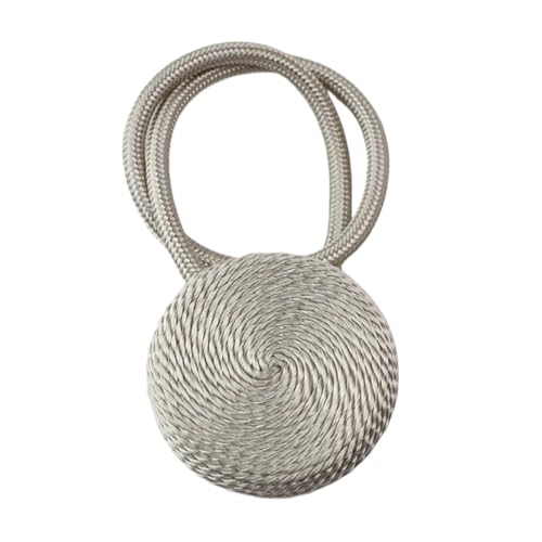 1Pc Farbe Vorhang Raffhalter Magnet Vorhänge Zubehör Magnethalter Schnallen Seil Cilp Strap(Beige) von Lasitech
