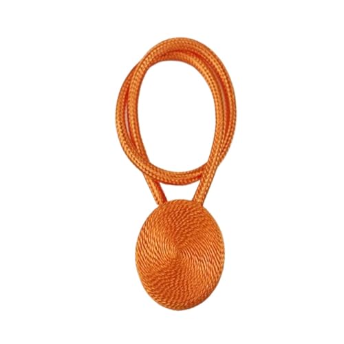 1Pc Farbe Vorhang Raffhalter Magnet Vorhänge Zubehör Magnethalter Schnallen Seil Cilp Strap(Orange) von Lasitech