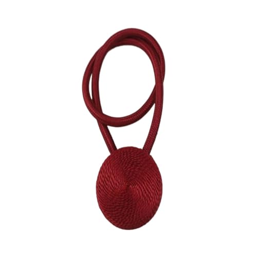 1Pc Farbe Vorhang Raffhalter Magnet Vorhänge Zubehör Magnethalter Schnallen Seil Cilp Strap(Red) von Lasitech