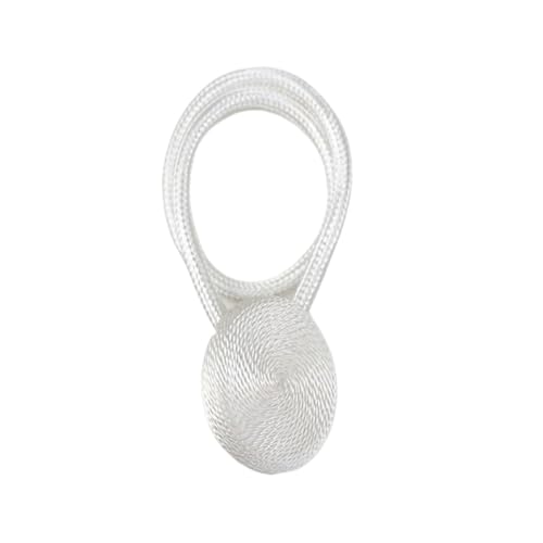 1Pc Farbe Vorhang Raffhalter Magnet Vorhänge Zubehör Magnethalter Schnallen Seil Cilp Strap(White) von Lasitech