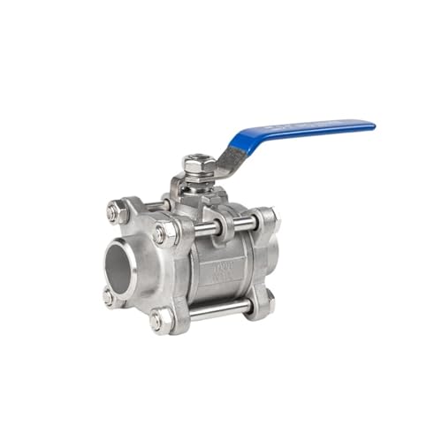 1pc 304 Edelstahl Geschweißte Kugelhahn Vollbohrung Wasserschalter Stumpfschweißen 4 In 6 In 1 DN15 25 50(DN10) von Lasitech