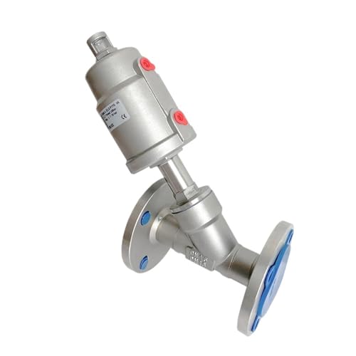 1pc DN15 Edelstahl Winkel Sitz Ventil Normalerweise Geschlossen Ventile for Dampf Gas Öl(Normally Closed,Single Acting) von Lasitech