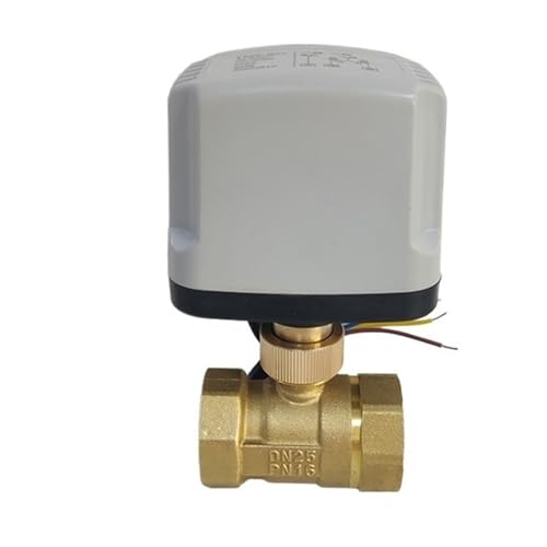 1pc Motorisierte Kugelhahn IP65 Waterpoof DN15-50 3-Draht Zwei Steuerung Zwei-Weg Drei-Weg T Typ Messing Gewinde Elektrische(DN25,DC12V 2 way) von Lasitech