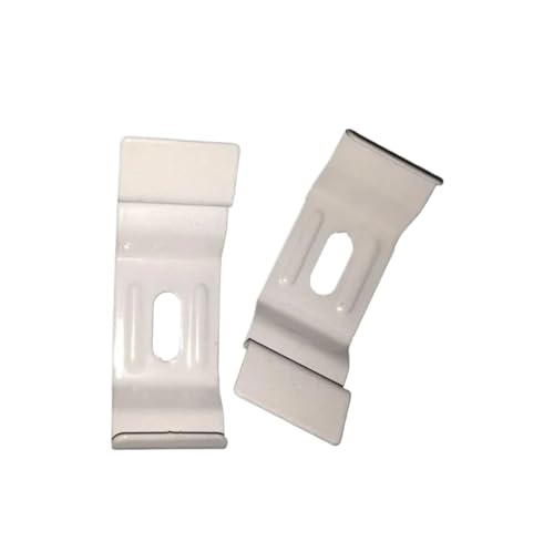 2 weiße Halterungen zur Befestigung von vertikalen Jalousien an der Oberseite for Breitkörper-Schienensysteme von Lasitech