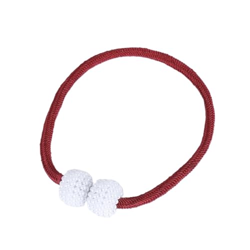 2PCS Perle Magnetische Vorhang Clip Halter Krawatte Zurück Schnalle Clips Hängen Ball Decor Zubehör(Red,2PCS) von Lasitech