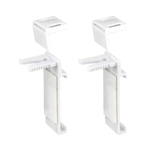 2Set Vorhangaufhänger Einfache Installation Klemmhalter Rollos Selbstklebender Haken Punch-free Haushaltsfester Clip for Zuhause von Lasitech