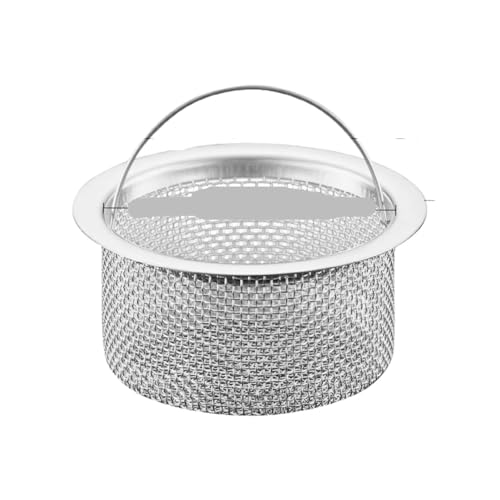 1/2 stücke Edelstahl Spüle Filter Mit Griff Rostfrei Mesh Sieb for Küche Bad Ablauf Korb Gemüse Obst Ablassen(1PC B) von Lasitmerh