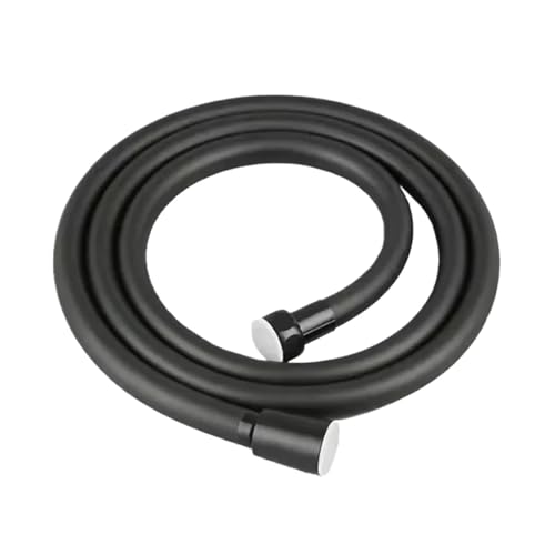 1 stück 1,5/2/3 m Grau PVC Flexible Handbrause Schlauchleitung Anti Wicklung Explosionsgeschützte Rohr Badzubehör(Black,200cm) von Lasitmerh