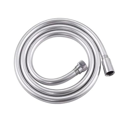 1 stück 1,5/2/3 m Grau PVC Flexible Handbrause Schlauchleitung Anti Wicklung Explosionsgeschützte Rohr Badzubehör(Sliver,150cm) von Lasitmerh