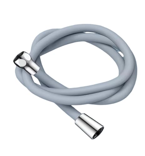 1 stück 1,5/2 Mt Silikon Flexible Brauseschlauch Lange Badezimmer Wasserverlängerung Sanitärrohr Ziehen Rohr Zubehör(Light Grey,1.5M) von Lasitmerh