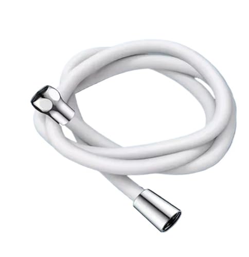 1 stück 1,5/2 Mt Silikon-duschkopfschlauch Flexibles Anti-Wicklungsrohr Hochdruck Leistungsstarkes Rohr Badezimmer Wasserhahn Zubehör(White,2M) von Lasitmerh