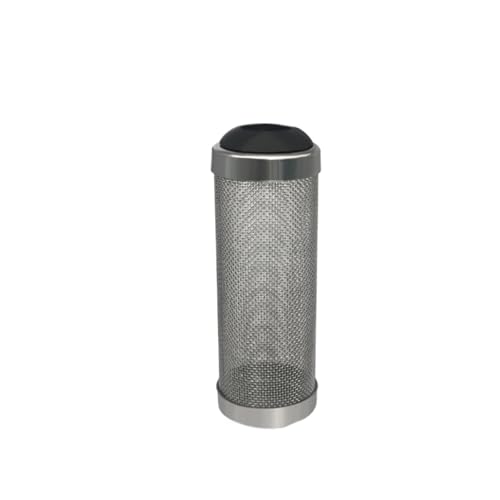 1 stück 12/16mm Aquarium Zufluss Einlassfilter Edelstahl Mesh Net Schutz Fisch Tank Zubehör Ansaugsieb Vorfilter abdeckung(Black 16mm) von Lasitmerh