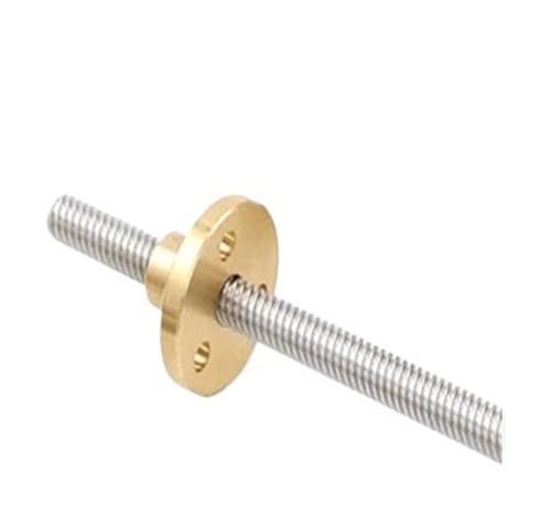 1 stück T8 Trapez Stange Blei Schraube Länge 100/150mm Gewinde 8mm Blei 1mm/2mm/4mm/8mm/10mm/12mm/14mm Mit Messing NutCNC 3D Drucker(T8-2mm,100mm) von Lasitmerh
