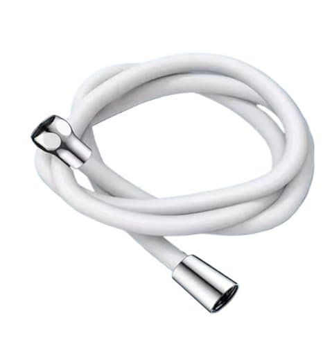 1 stück Verbesserte 1,5/2 M Latex Duschkopf Schlauch Flexible Rohr Rohr Hochdruck Silikon Leistungsstarke Wasserhahn Wasserhahn Toilette Bad Zubehör(White,150cm) von Lasitmerh
