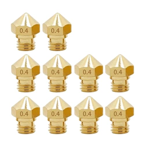 10 Pcs MK10 M7 Extruder Düse 3D Drucker Düsen 0.2/0.3/0.4/0.5/0.6/0.8/1,0mm Messing Extruder Druckkopf for 3D Drucker(1.0mm 1.75mm) von Lasitmerh