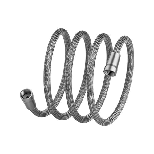 1PC 1.5/2M Anti-Wicklung Handbrauseschlauch GI/2 Flexibles Rohr Hochdruck Universalschnittstelle Bad Nylonrohr(Szary,2M) von Lasitmerh