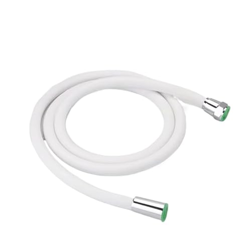 1PC 1.5/2M Silikon Flexible Dusche Schlauch Hochdruck Anti-Wicklung Rohr Rohr for Kopf Wasserhahn Bad zubehör(White,200CM) von Lasitmerh