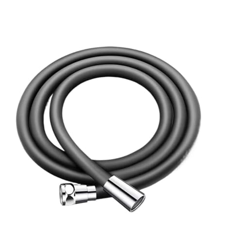 1PC Silikon Flexible 1.5/2M Dusche Schlauch Anti-Wicklung Verlängerung Hochdruck Rohr Showerhead Rohr Bad Faucte Zubehör(Szary,1.5M) von Lasitmerh