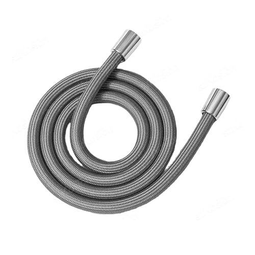 1pc 1.5/2M Nylon Flexible Dusche Kopf Schlauch Hochdruck Rohr GI/2 Universal Rohr Bad Zubehör(Szary,1.5M) von Lasitmerh